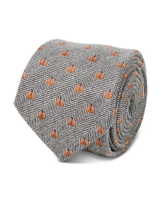 Holiday Pumpkin Herringbone Silk Tie