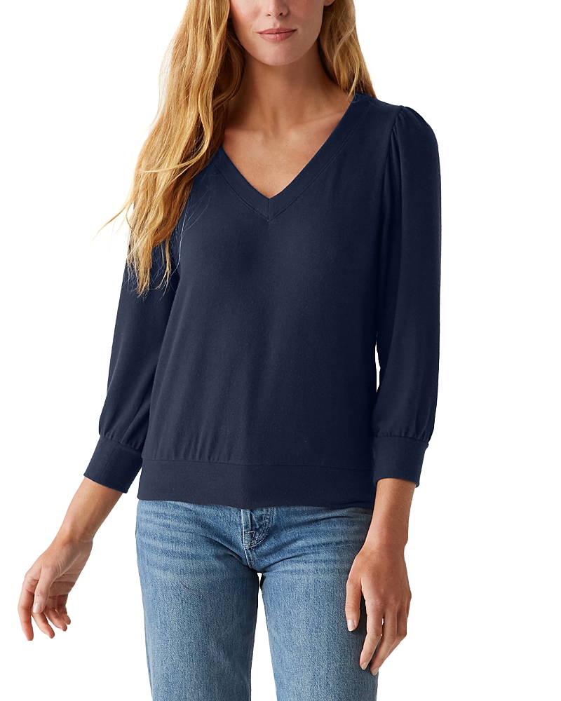 Michael Stars Gabriella V Neck Top In Nocturnal