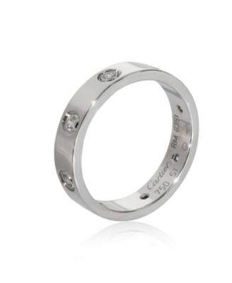  Love 18K White Gold Wedding Band