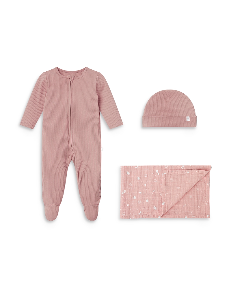 Mori Unisex Take Me Home Romper, Beanie And Blanket - Baby In Rose