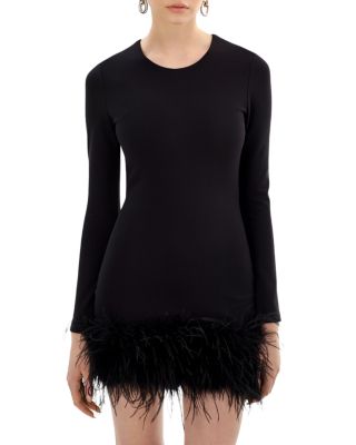 Bahira Feather Hem Dress