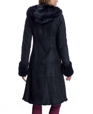 Hooded Shearling Coat