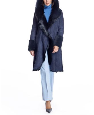Hooded Shearling Coat