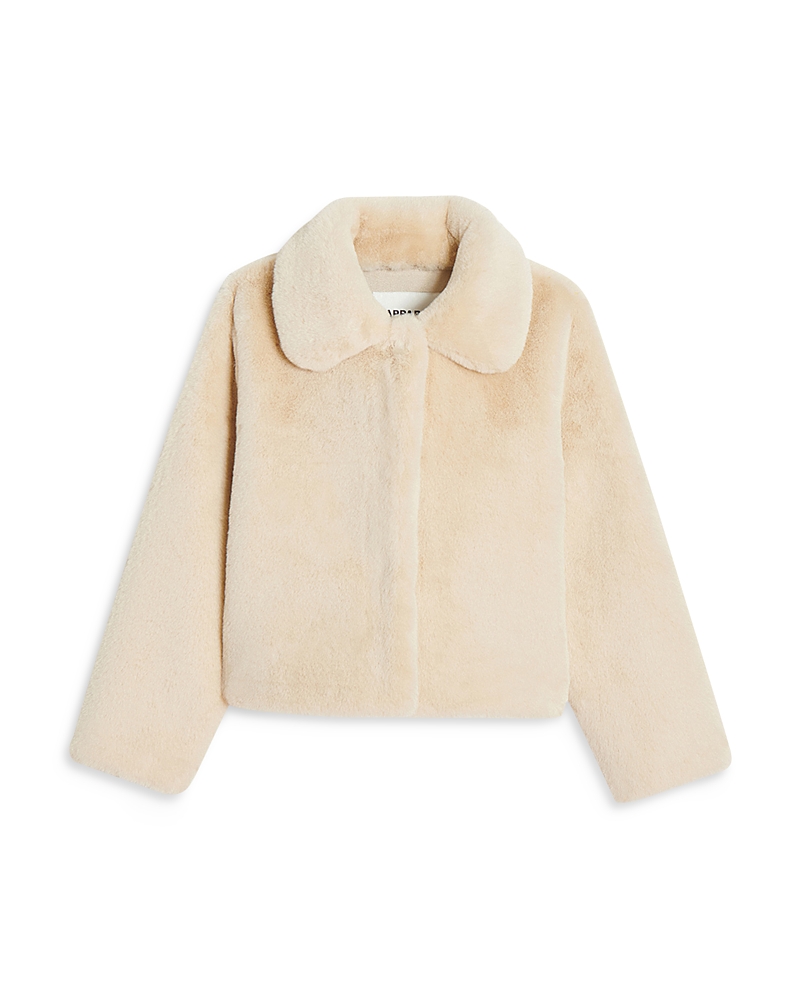 Apparis Girls' Elis Short Faux Fur Coat - Little Kid, Big Kid