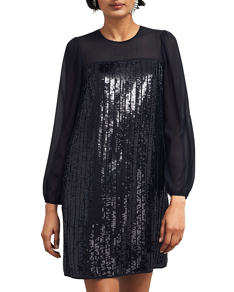 Hobbs London Zariah Sequin Dress In Hobbs Black