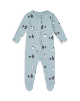 MORI - Unisex Penguin Print Two Way Zip Sleepsuit - Baby