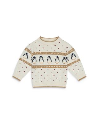 Unisex Penguin Fair Isle Knit Sweater - Baby