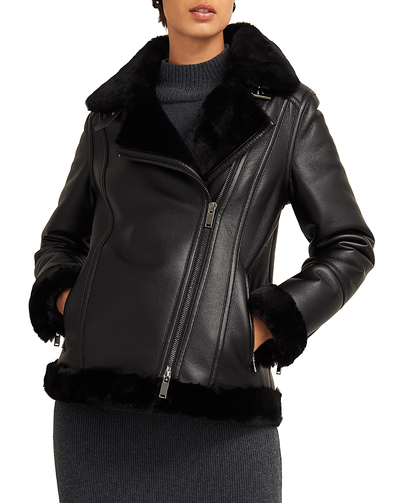 Hobbs London Ali Faux Leather Moto Jacket