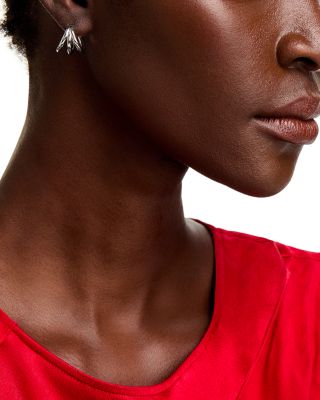 Triple Tube Huggie Hoop Earrings in Sterling Silver 