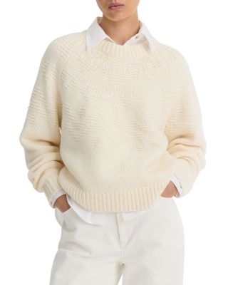 Vince - Textured Raglan Sleeve Wool Sweater