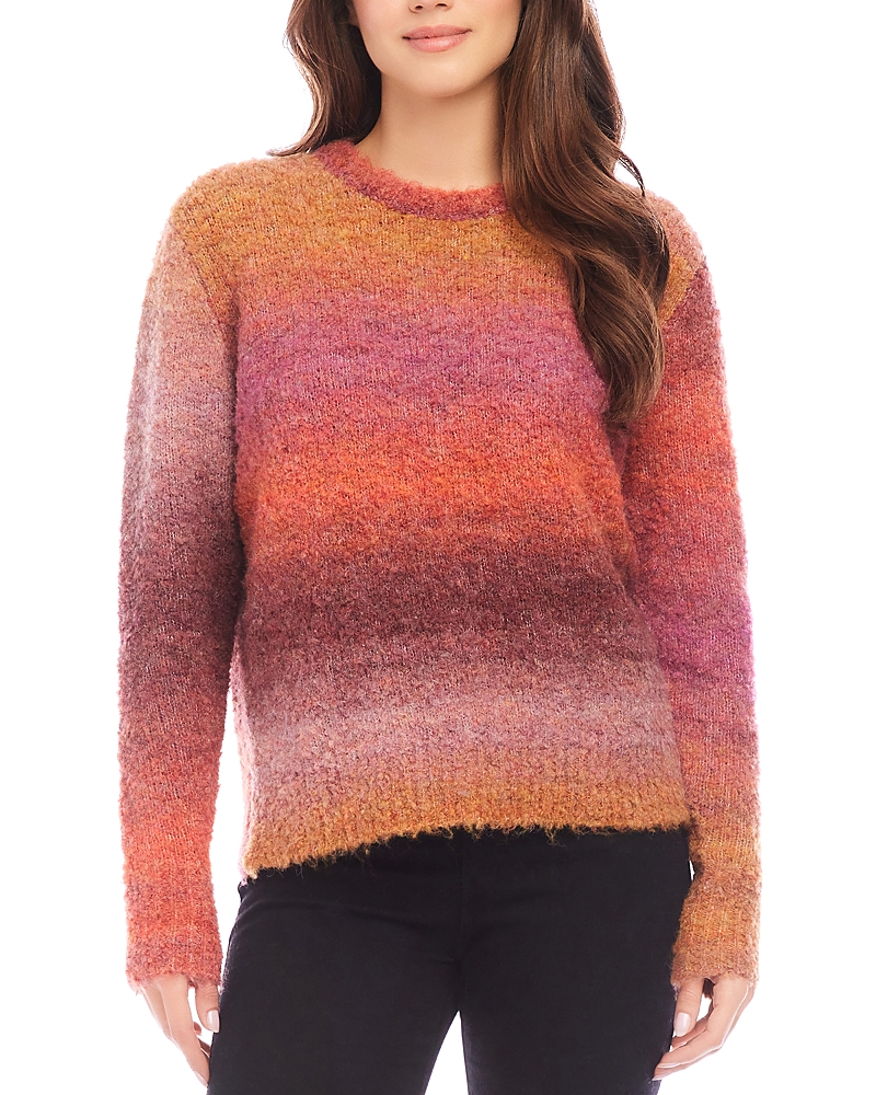 Karen Kane Ombre Boucle Sweater In Sunset