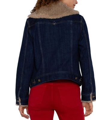 Faux Fur Collar Trucker Jacket