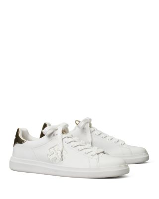 Tory Burch - Women's Double T Howell Lace Up Low Top Court Sneakers