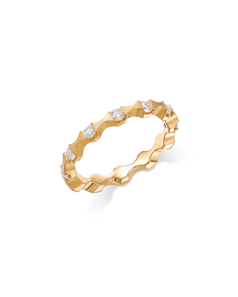 Bloomingdale's Fine Collection Diamond Wavy Ring In 14k Yellow Gold, 0.36 Ct. T. W. In Gold