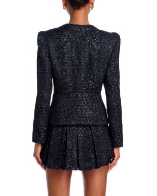 AQUA Tweed Peplum Jacket - Exclusive | Bloomingdale's