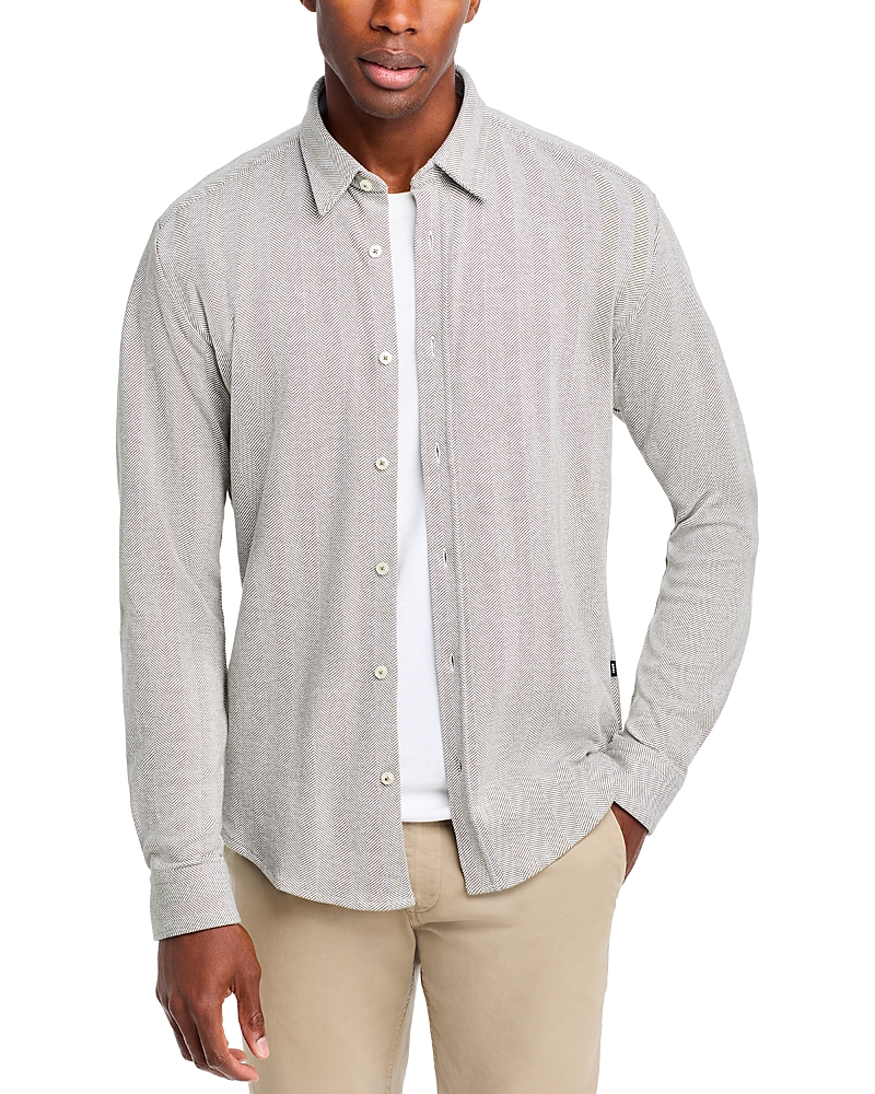 Boss Roan Slim Fit Stretch Button-Front Shirt