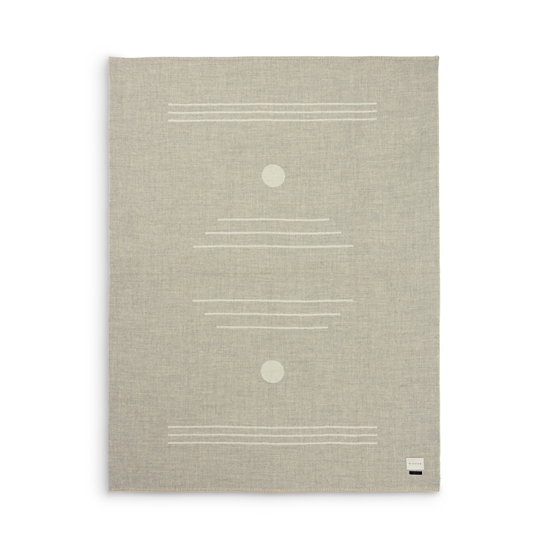 Blacksaw Harvest Moon Reversible Baby Alpaca Throw In Light Heather/ Ivory
