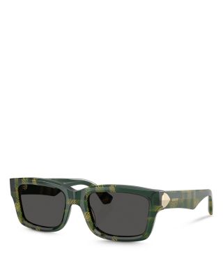 Burberry - Shield Hinge Rectangle Sunglasses, 55mm