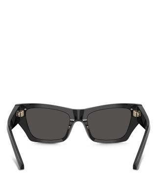 Shield Facet Cat Eye Sunglasses, 52mm