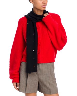 Carolyn Rowan Accessories Long Cashmere & Crystal Scarf