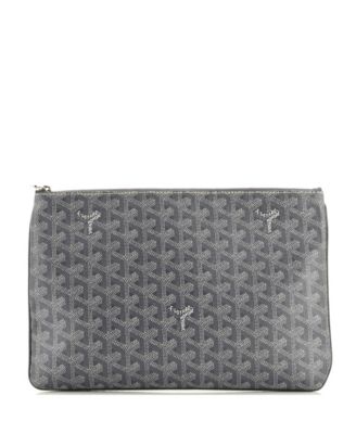 Pre-Owned Goyard Mm Senat Zip Pouch Coated Canvas