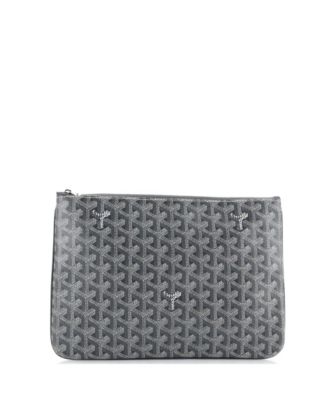 Pre-Owned Goyard - MM Senat Zip Pouch Coated Canvas