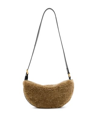 ALLSAINTS - Half Moon Shearling Leather Crossbody