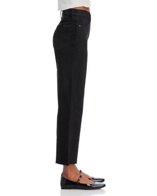 Alexa High Rise Cropped Jeans in Black