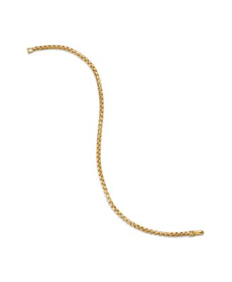18K Yellow Gold Chain Bel Aire Box Link Bracelet