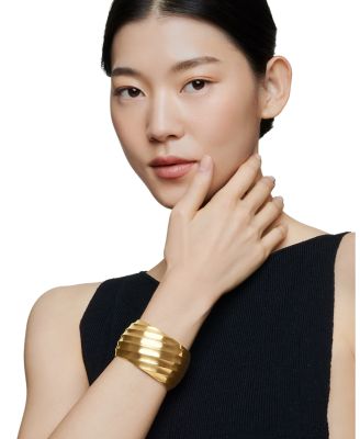 18K Yellow Gold Cable Edge Cuff