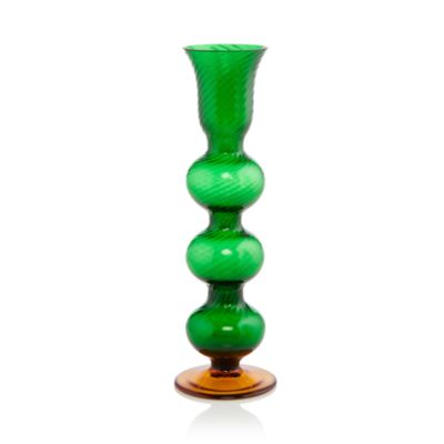 La DoubleJ - Green Bubble Murano Glass Candle Stick