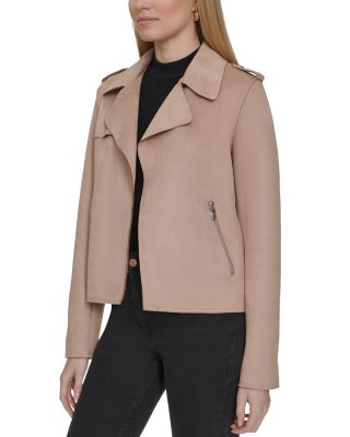 Faux Suede Moto Jacket