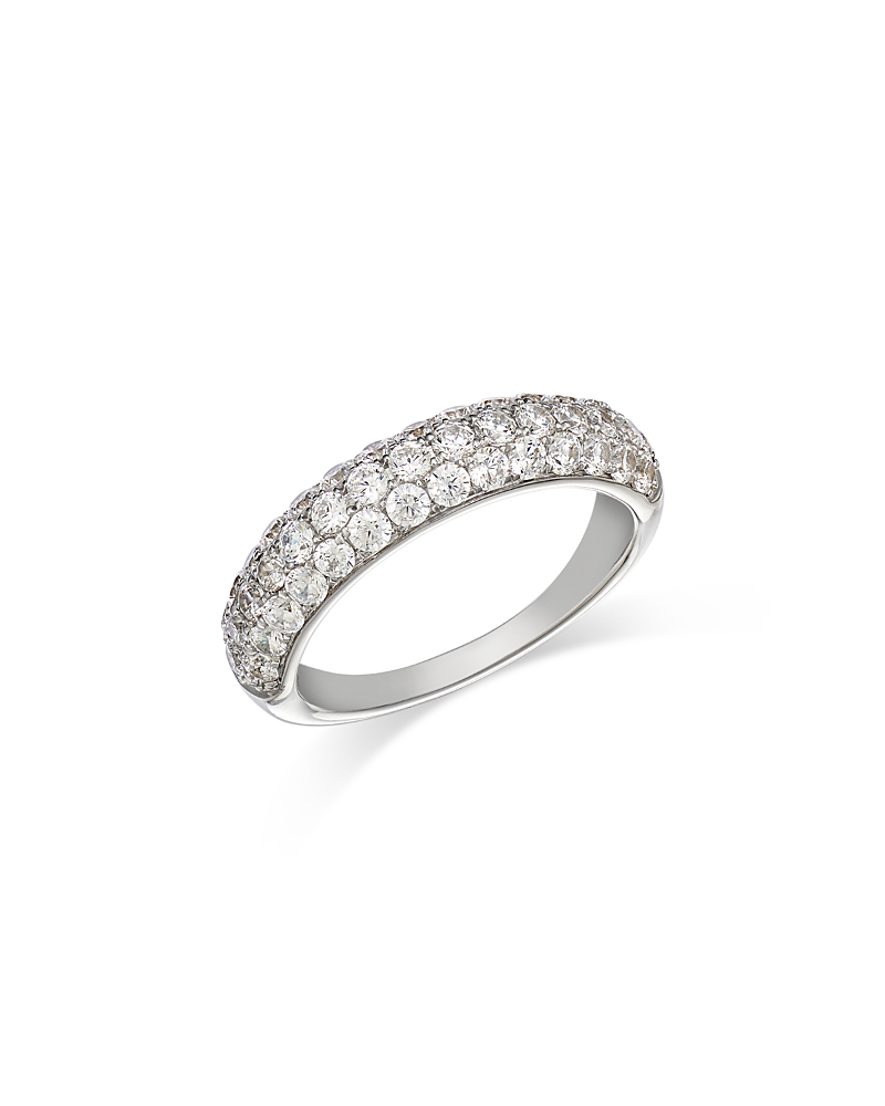 Bloomingdale's Fine Collection Diamond Pave Band Ring In 14k White Gold, 1.03 Ct. T. W. In White