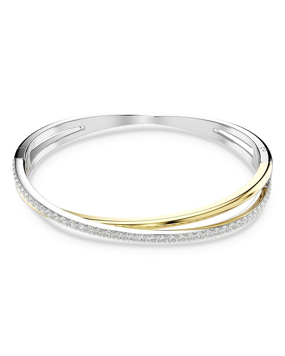 Swarovski Hyperbola Crystal Double Row Bangle Bracelet