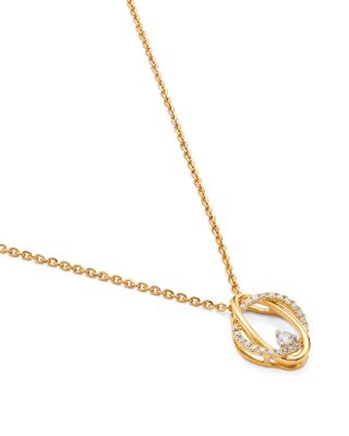 Diamond Circle Pendant Necklace in 14K Yellow Gold, 0.25 tcw  