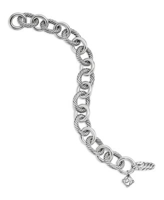 Oval Link Chain Bracelet in Sterling Silver, 12mm
