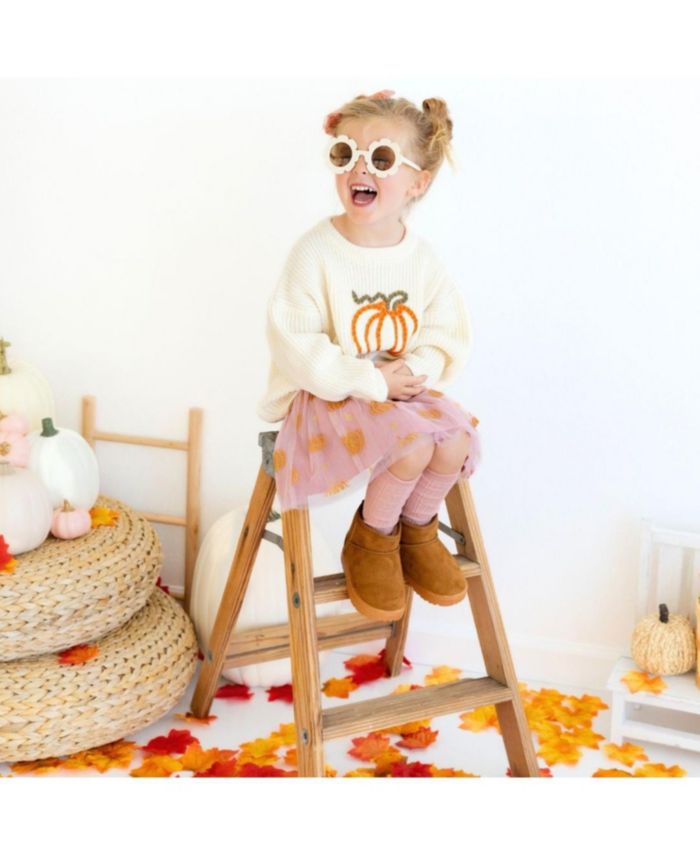 Girls' Pumpkin Yarn Knit Sweater - Little Kid, Big Kid