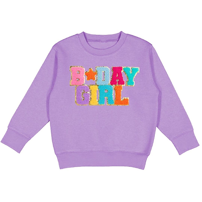 Sweet Wink Girls' Birthday Patch Sweatshirt - Baby, Little Kid, Big Kid