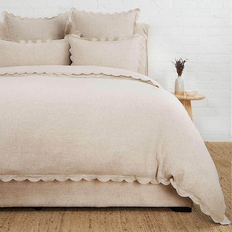 Pom Pom At Home Kelly Linen Duvet Cover In Neutral