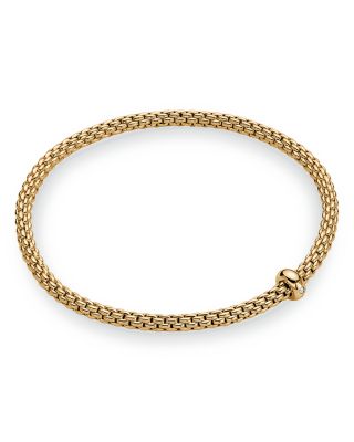 FOPE - FOPE 18K White Gold Prima Diamond Rondelle Woven Link Flex Bracelet