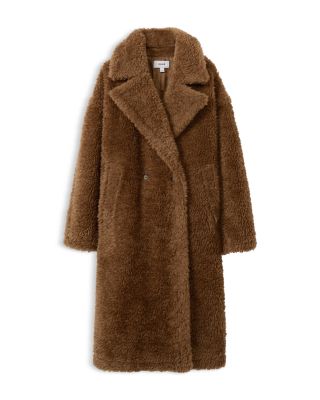 REISS Darla Long Teddy Coat Bloomingdale's