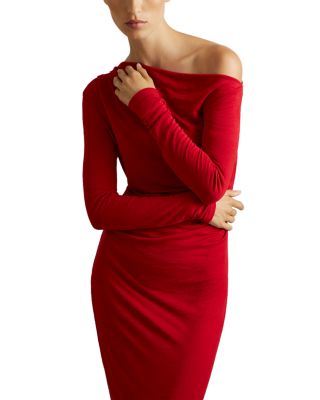 knee length dresses for ladies Becky Strapless Midi Pink