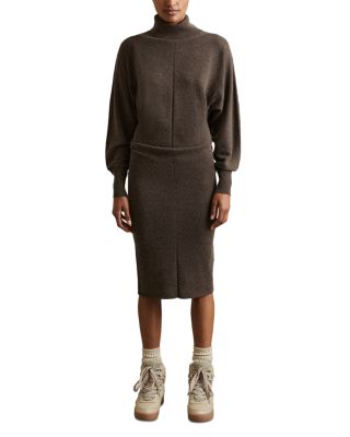 REISS - Winslet Roll Neck Knitted Dress