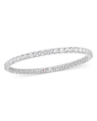 Roberto Coin - 18K White Gold Medium Diamond Bangle Bracelet