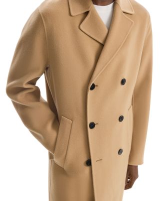Theory Luxe New Divide Wool & Cashmere Double Breasted Coat