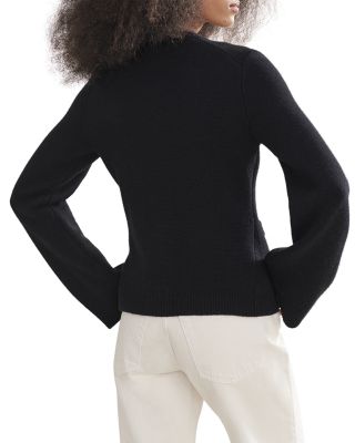 Cooper Wool Blend Crewneck Cardigan Sweater