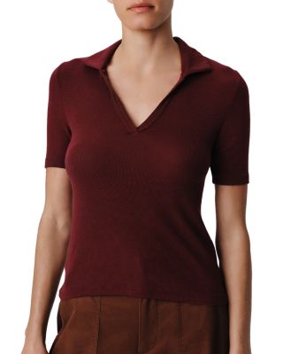 ATM Anthony Thomas Melillo - Ribbed Split Neck Top