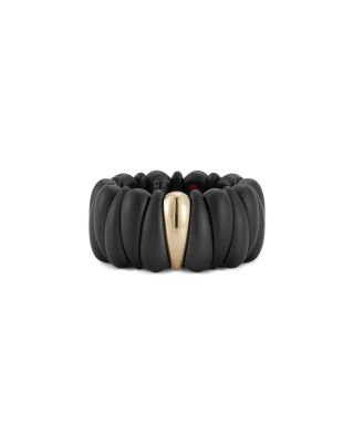Roberto Demeglio - 18K Yellow Gold Demeglio Black Ceramic Ring