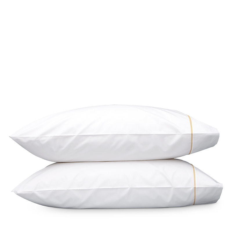 Matouk Gatsby Pillowcase Set, Standard In Champagne