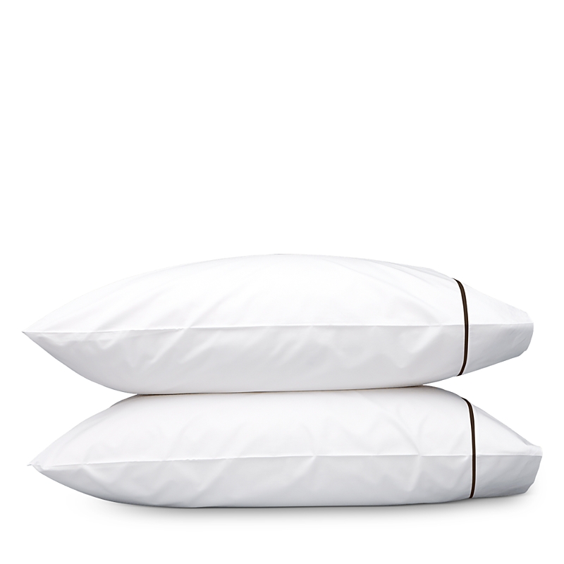 Matouk Gatsby Pillowcase Set, Standard In Sable